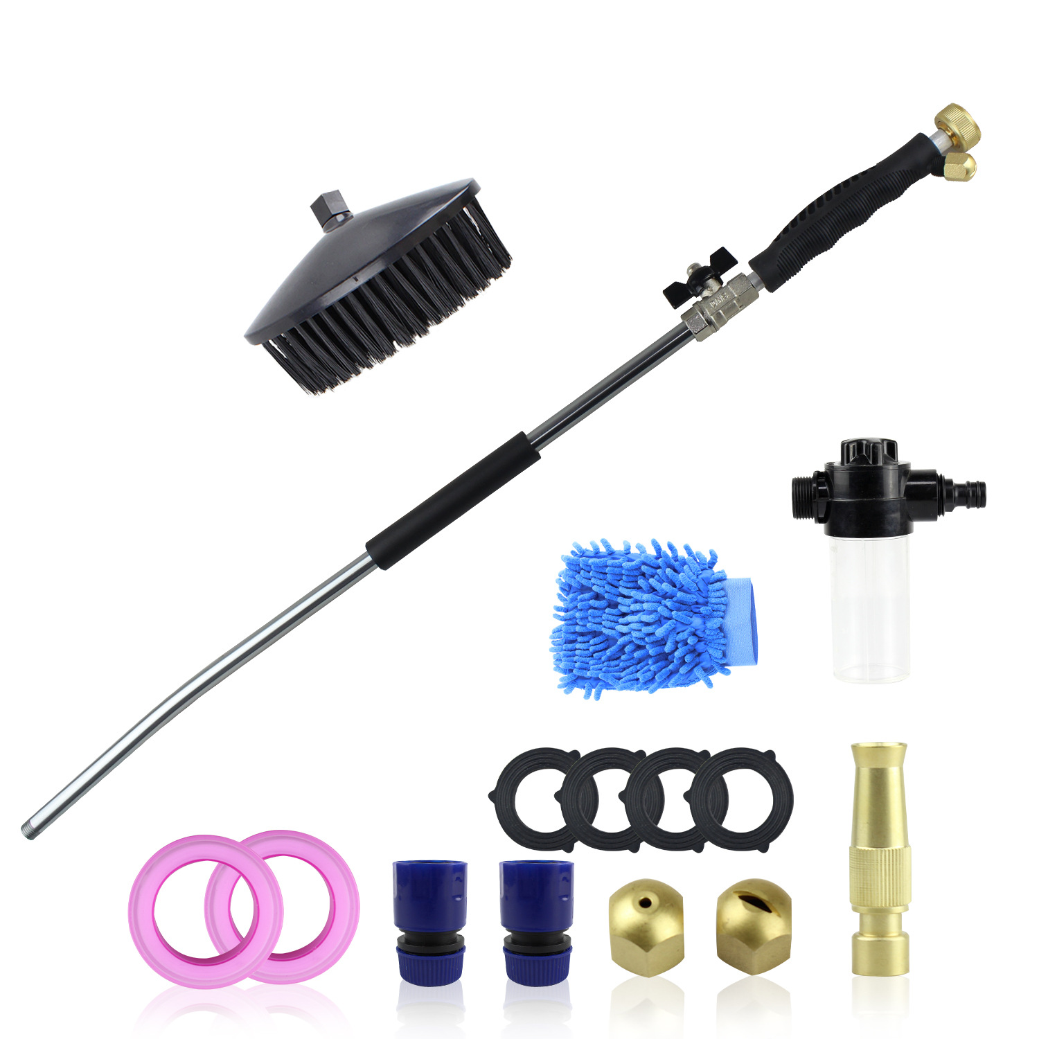 加长洗车水枪通水刷泡沫壶喷壶多功能水枪洗车器