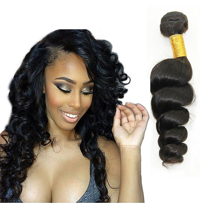 Factory Wholesale Brazilian Human Hair Wig Hair Curtain Reverse Natural Color Loose Deep Human Hair