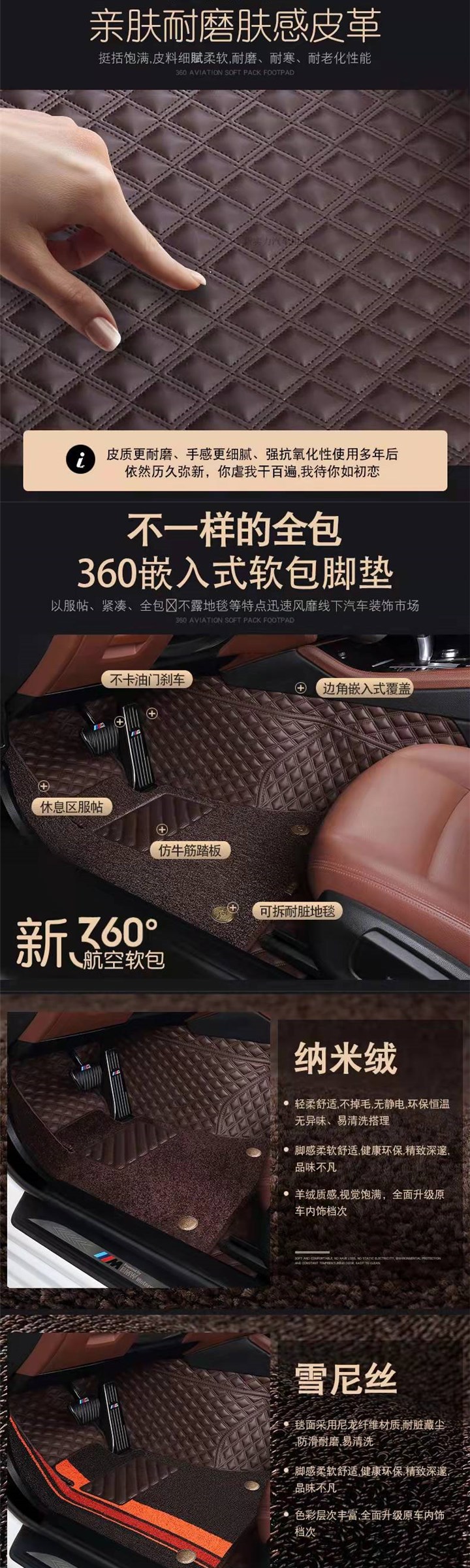 360 Aviation Soft-packed Floor Mats Are Specially Used for Baowo Cars BX5/bx7 Full-coverage Special Car to Create Embedded Floor Glue