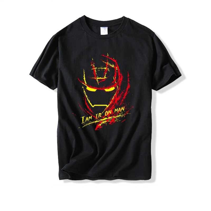 Avengers 3 Marvel Iron Man Captain America Short-Sleeved T-Shirt Round Neck Cross-Border Loose Plus Size Half-Sleeve