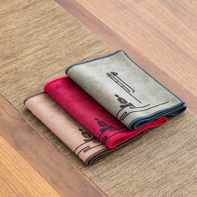 See Thickened Tea Towel Tea Cloth Absorbent Zen Square Fine Fiber Cloth Tea Tray Accessories Tea Set Special Towel Rag