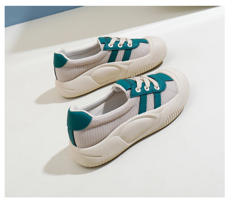 2024 verano nueva versión coreana ins blanco transpirable para mujeres, zapatos de tabla casuales de caña baja, zapatos de bizcocho de suela gruesa_voghion.com