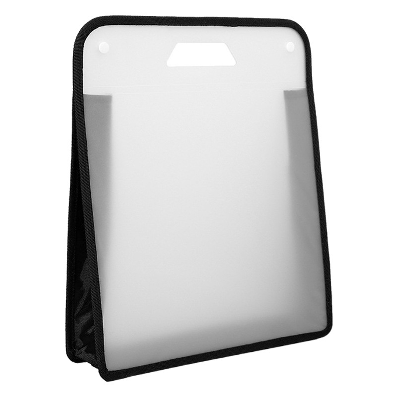 Bolsa de almacenamiento portátil de lona cubierta nueva bolsa de gran capacidad transparente esmerilado Snap archivo estudiante tutorial bolsa al por mayor