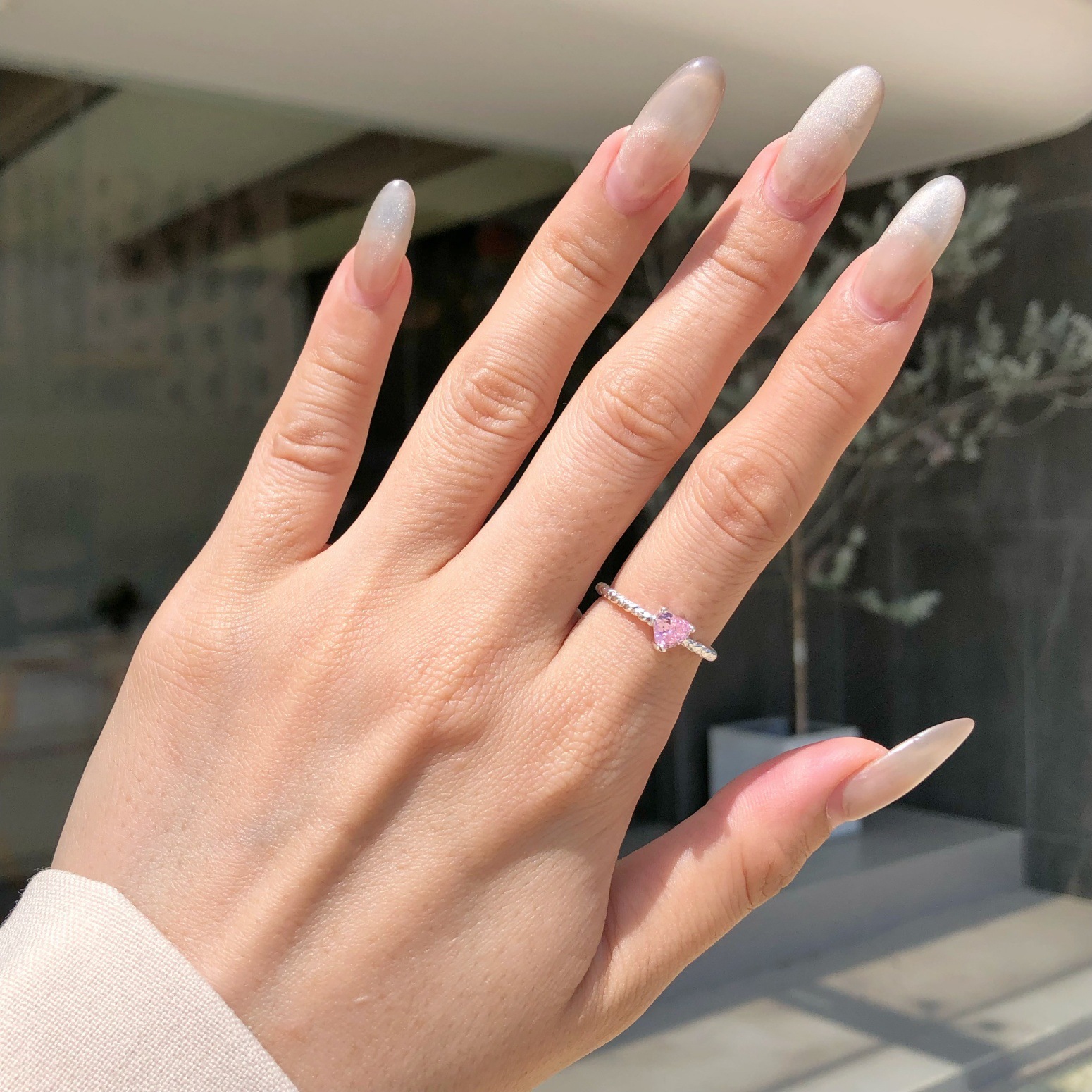 5g Weight Zircon Inlay Material Rings Classification 6, 7, 9 Ring Size 1 Piece Quantity Holiday, Daily Occasion 925 Sterling Silver Material Heart Shape, Bow Knot Pattern Women's Gender Plating, Inlay Design Sweet, Shiny Style 925 Sterling Silver Zircon Heart Shape Bow Knot Rings 28