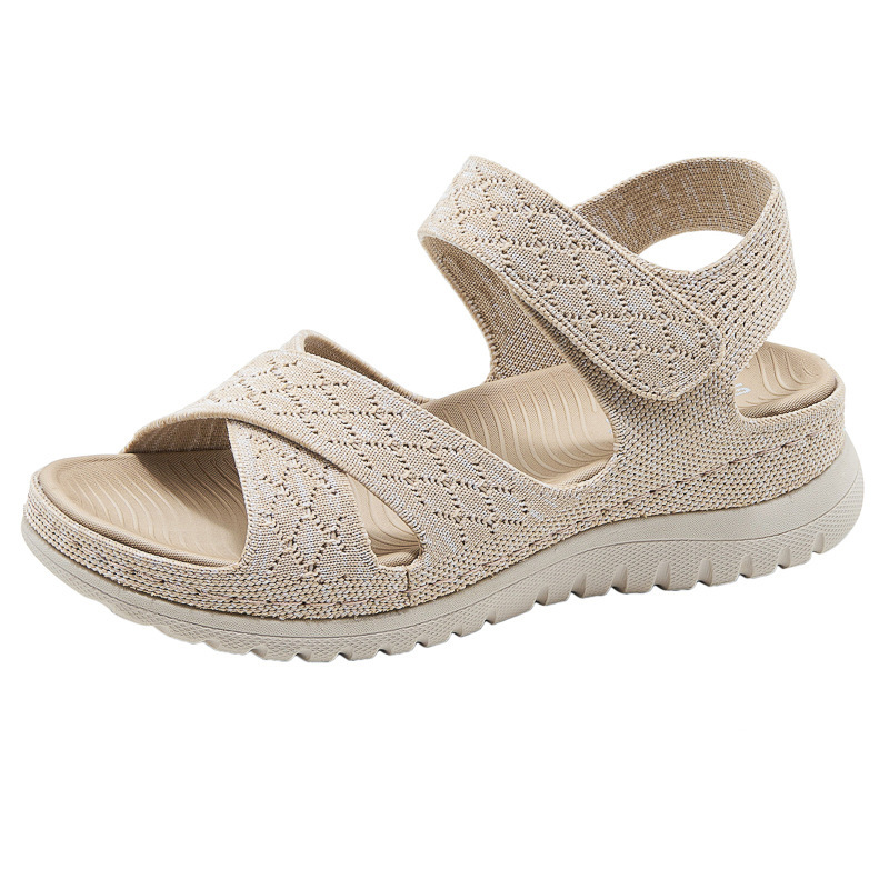 L1902 - 4 Amazon Europa y los Estados Unidos sandalias deportivas casuales nuevas 2025 Velcro hueco zapatos casuales de mujer