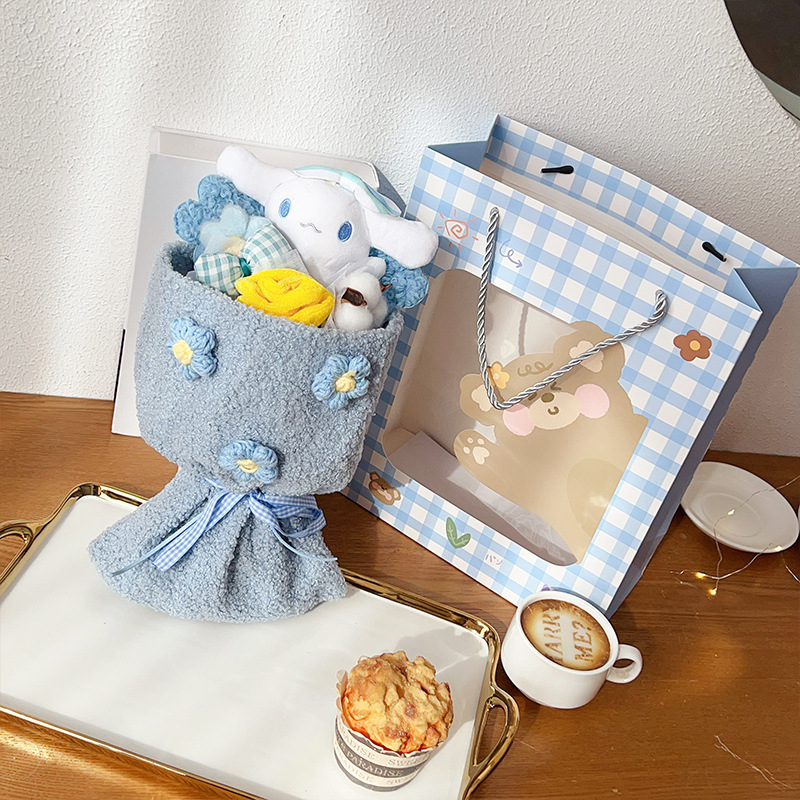 Día de San Valentín regalo felpa muñeca ramo terminado muñeca ramo regalo de cumpleaños para niñas 38 regalos