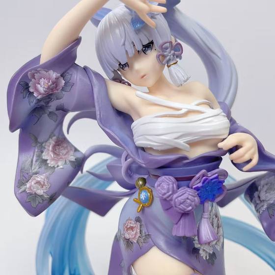 High-Quality Version of Game Peripherals Df Original Sword-Wielding Shenli Yinghua Yukata Battle Scene Hand Model Ornaments