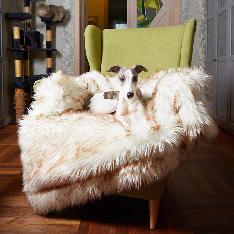 Amazon Best Selling Artificial Fur Advanced Pet Blanket Dog Sofa Warm Cushion Waterproof Leak-Proof Pet Cushion