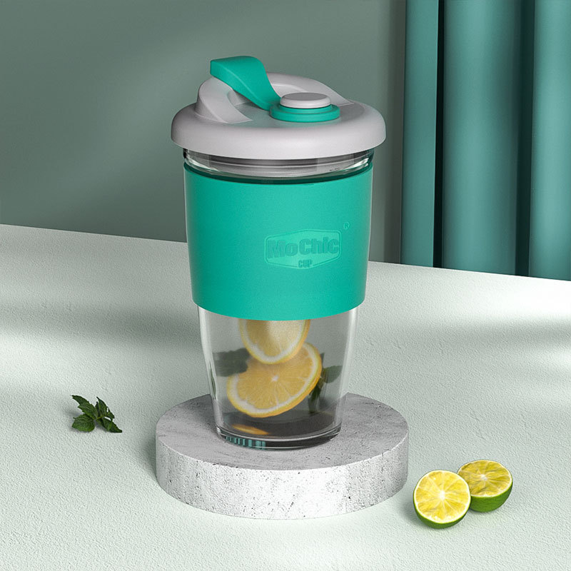 High Borosilicate Glass Coffee Cup With Lid,Heat-ulated And Scald-proof Travel Cup,High Temperature Resistant Direct Drinking Water Cup