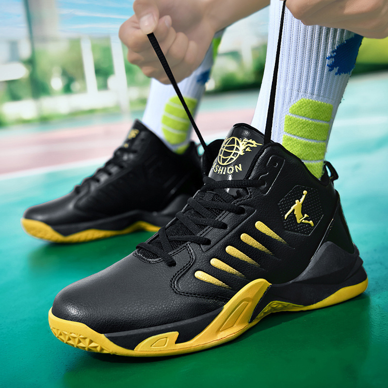 Cross-Border Basketball Shoes for Male Students and Teenagers, Practical Training Sneakers, Trendy Thick-Soled Sports Shoes, Korean-Style Running Shoes, High-Top Cross-Border Basketball Shoes for Male Students and Teenagers, Practical Training Sneakers, Trendy Thick-Soled Sports Shoes, Korean-Style Running Shoes, High-Top