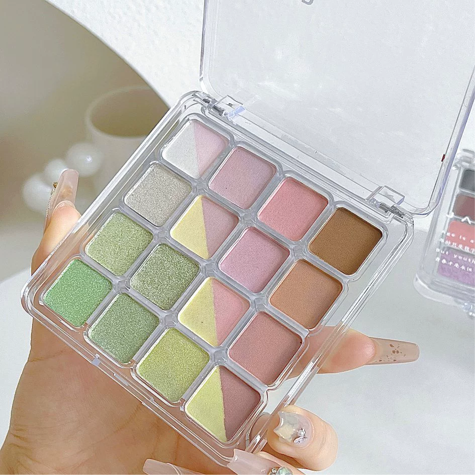 Eyeshadow Palette, 16-Color Spring Set, Matte Face Blush, Compact Makeup Kit
