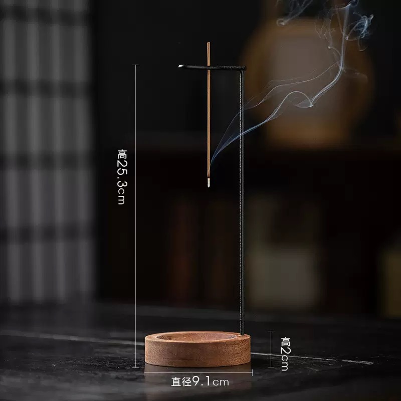 木製香ベース木製アロマスタンド取り外し可能なフラボンキャンドルホルダー木製アロマスタンド逆流香炉|undefined