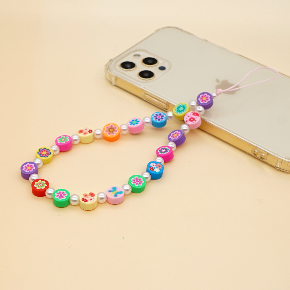 Ethnic Small Daisy Pearl Beaded Mobile Phone Chain display picture 2