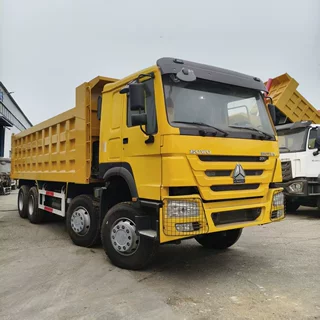 现货二手豪沃8x4自卸车371马力前四后八工程翻斗车跨境出口重卡