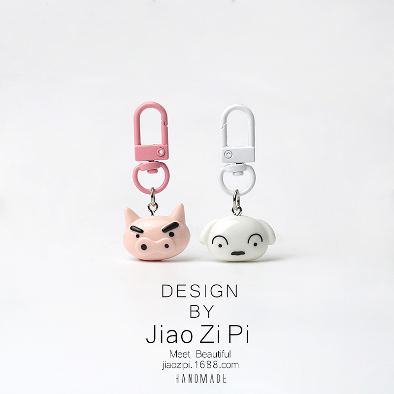 Cartoon Cute Crayon Small New Keychain Cute Bag Pendant Funny Fun All-match Hanging Ornaments Personalized Hanging Ornaments
