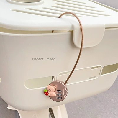 Suitable for Aima Yadi Electric Helmet lock - strawberry-bear-code-lock-brown