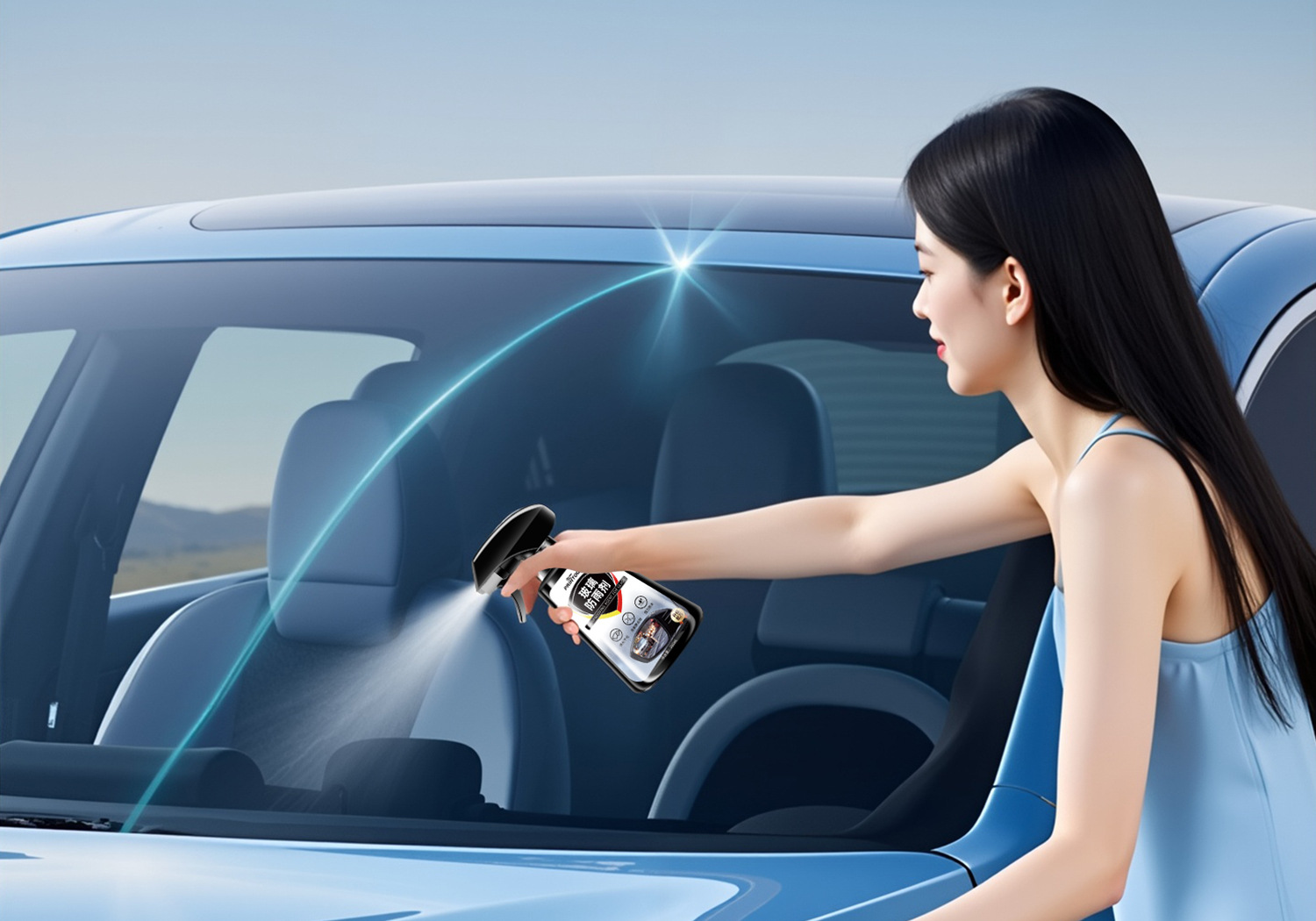 Anti-Fog Agent Car Rearview Mirror Rain-Proof Artifact Windshield Long-Lasting Defogger Spray Rain-Proof Agent Does Not Stick to Water