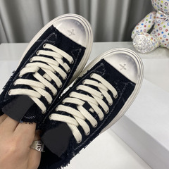 Cross-stitch canvas shoes, 2023 summer fashion new round head embroidered height increase platform shoes for women, casual dirty shoes