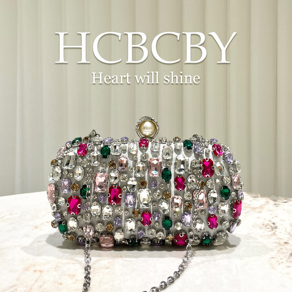 Golden fashionable elegant small clutch bag