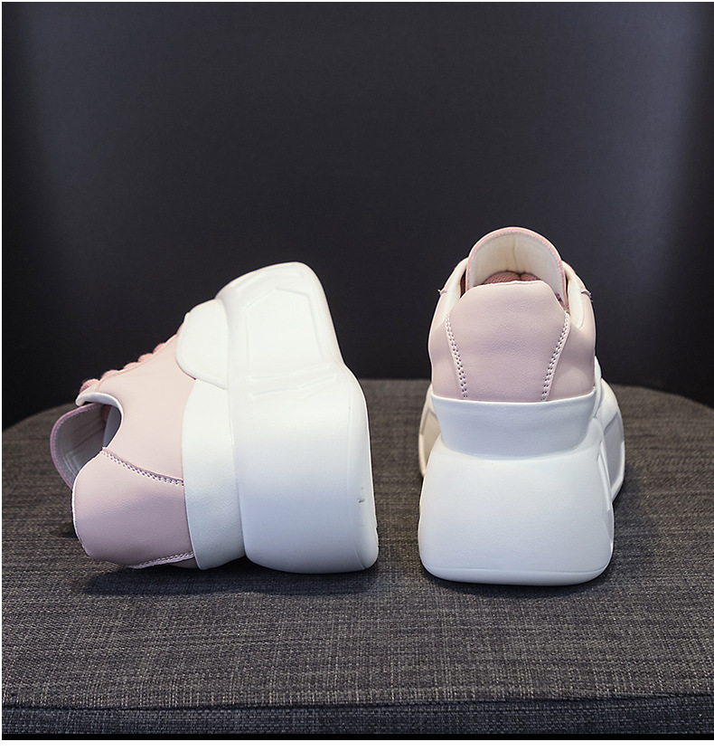 Giày sneaker nữ đế dày tăng chiều cao da bò mùa xuân 2025 — M2315 Màu mơ, M2315 màu trắng, M2315-1 mặt lưới màu trắng, M2315-1 mặt lưới màu hồng chi tiết 22