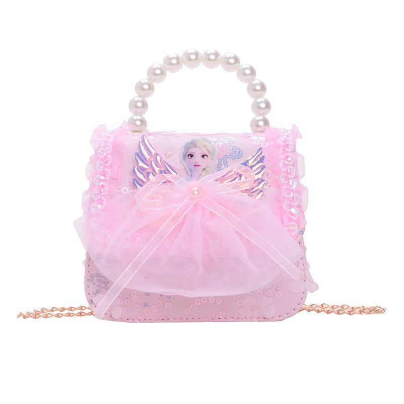 Bolsos para niños niñas 2025 bolsos de hombro de moda perlas de dibujos animados princesa Aisha mochila mini bolso de cambio
