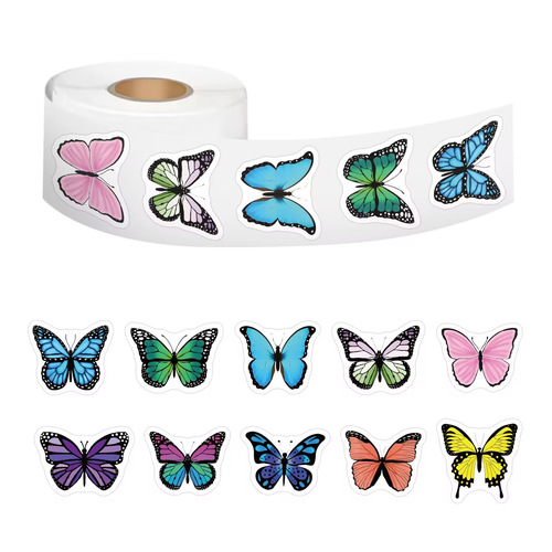500 Cute Cartoon Animal Cute Rolling Sticker Tape for Journal DIY Decor Phone Stationery Water Cup Sticker