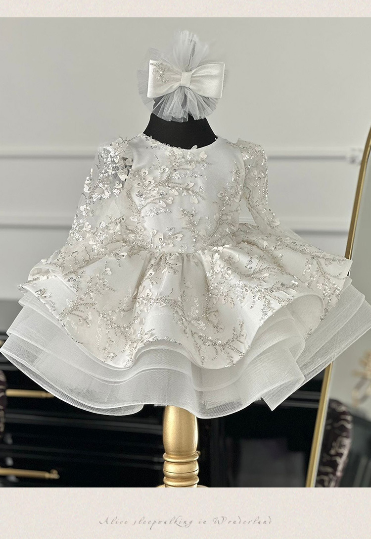 Mädchen Prinzessinnenkleid Tüll Mit Blumen Für Besondere Anlässe_voghion.com