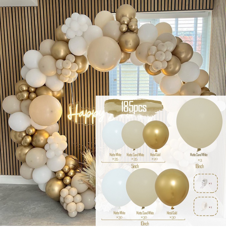 Amazon vintage arena platino globo cadena cumpleaños fiesta globo traje boda Fondo pared boda diseño