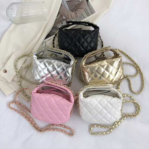 Fashion Chain Mini Shoulder Bag for Girls,  New Leisure Gingham Square Bag, Stylish Simple Women's Bag