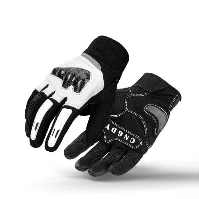 カーボンファイバー製保護具、バイク用転倒防止レーシングフルフィンガーグローブ、男女兼用ライディンググローブ