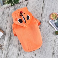 跨境现货宠物衣服锯齿造型卡通秋冬保暖带绒中大型宠物狗狗衣服