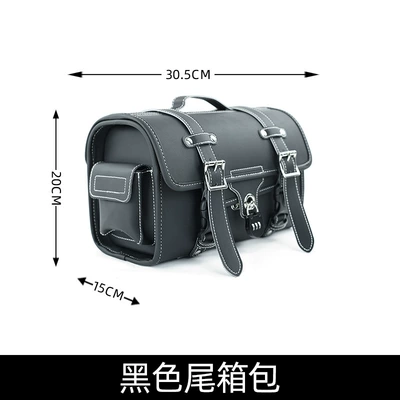 Shanyi motorcycle electric car rear tail Motorcycle Safety Supplies - 65-black-shelf-bag-universal-rear-package