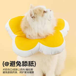 Flower Elizabeth Ring Cat Collar Dog Waterproof Soft Headgear Pet Adjustable Sterization Collar Eliza