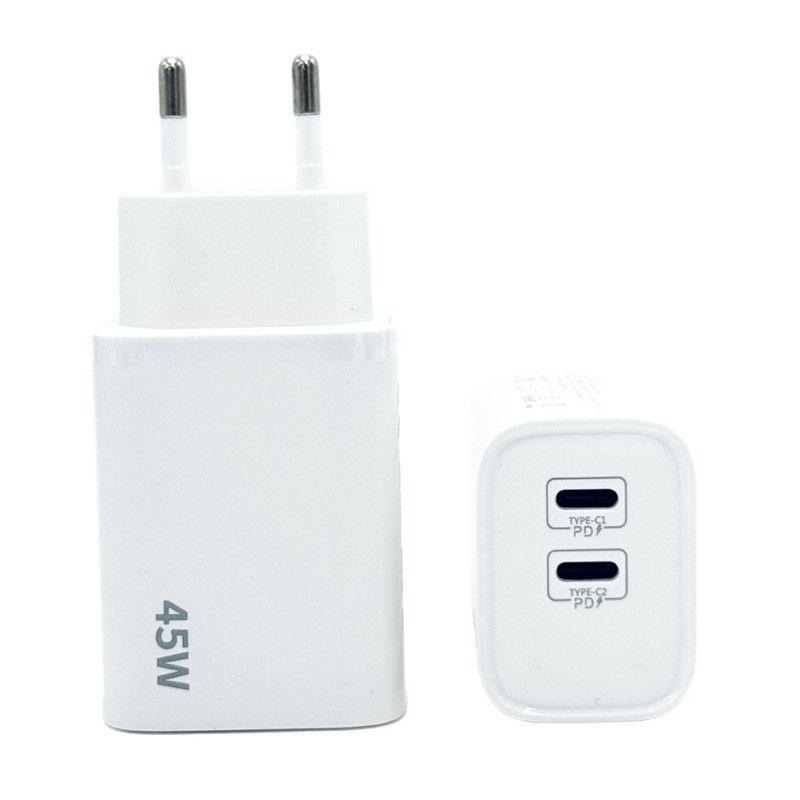 新品亚马逊PD45W氮化镓快充充电器 45w双C多口欧规手机充电头|undefined