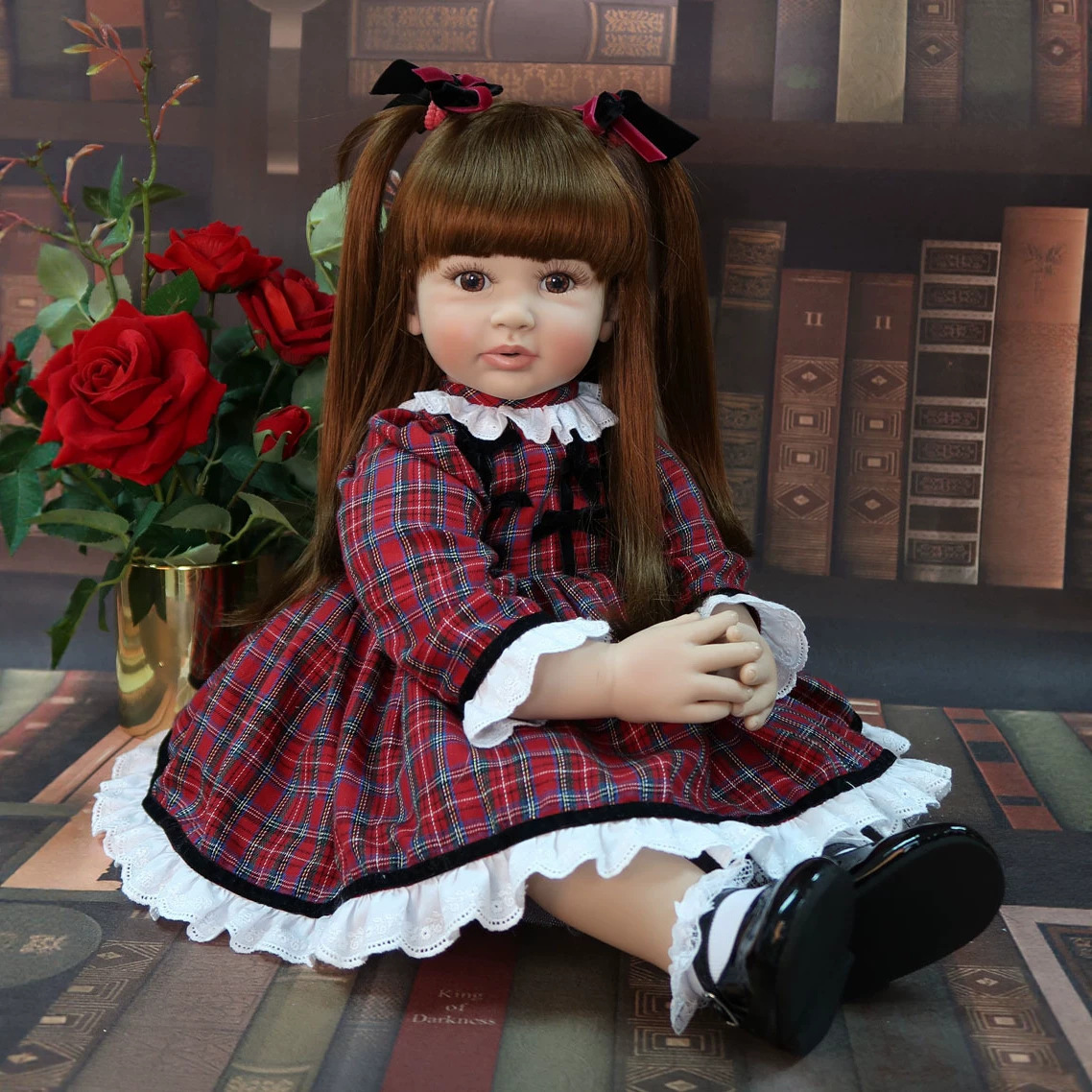 60cm cloth body / 55cm rubber body Reborn baby Rapunzel toddler doll toy