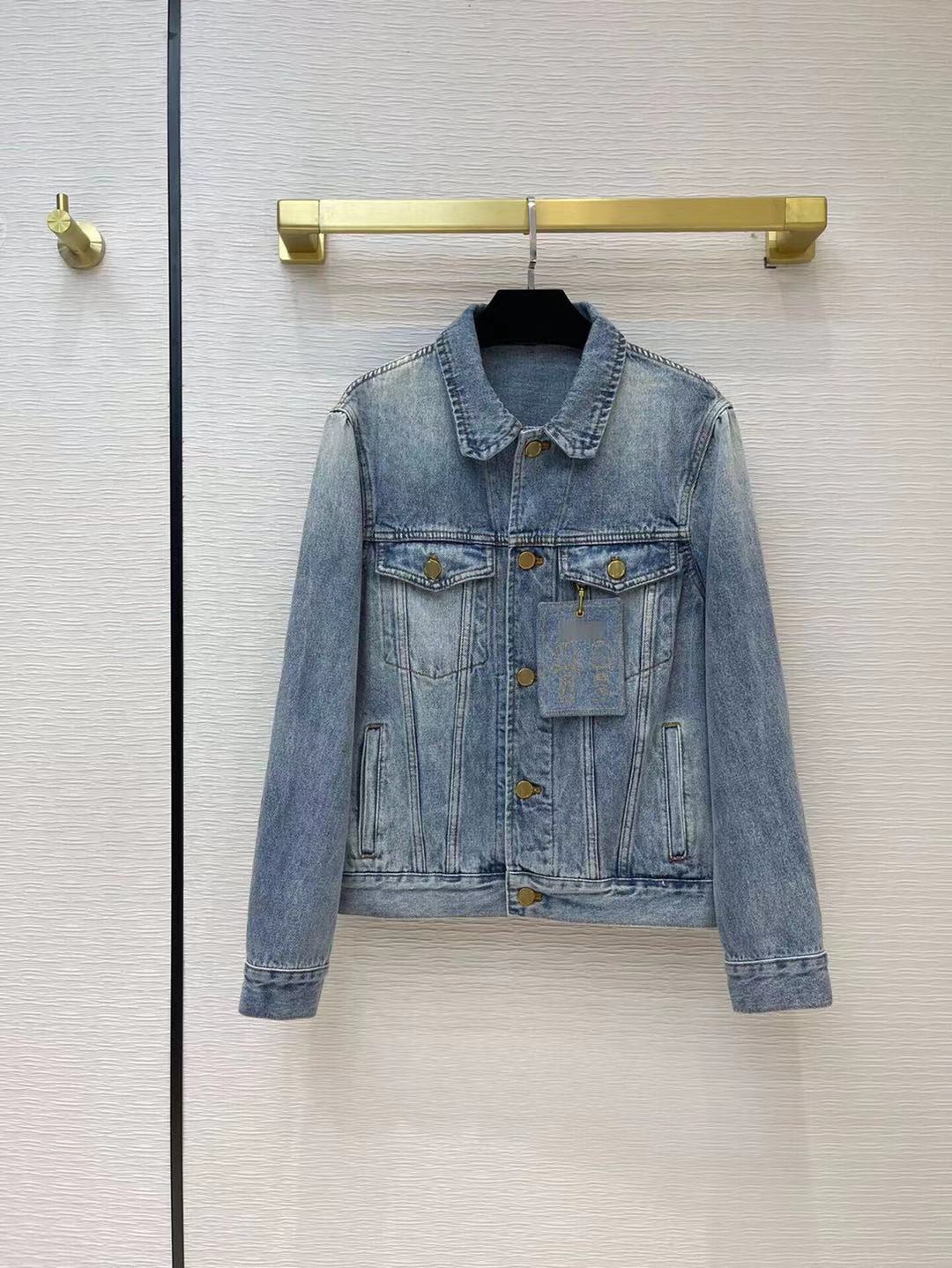 L家21春秋款怀旧复古风洗水牛仔夹克街头帅气皮革宽松显瘦外套女|ms