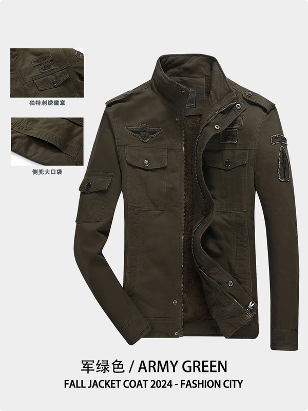 2025 メンズジャケットファッショントレンド作業服レトロジャケットコート防寒暖かい男性服ジャケット|undefined