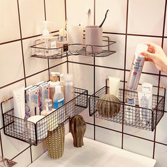 Bathroom storage rack bathroom wall-mounted punch-free toilet shower toilet washbasin wall storage rack