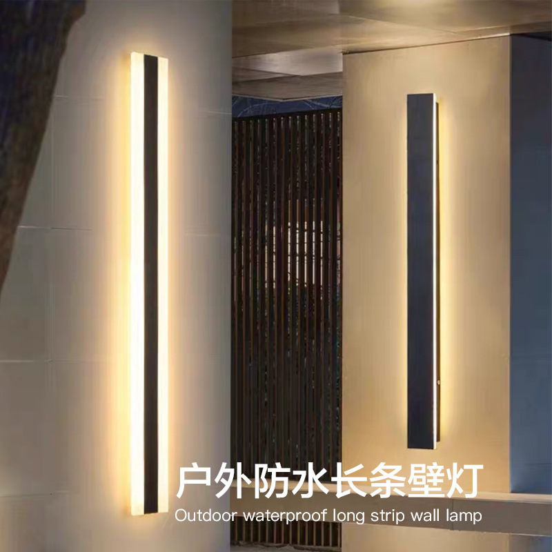 Outdoor Waterproof Strip Wall Lamp for Living Room, Villa, Hotel, Balcony, Courtyard, Pillar, Entrance Door, Project Background Decoration Light