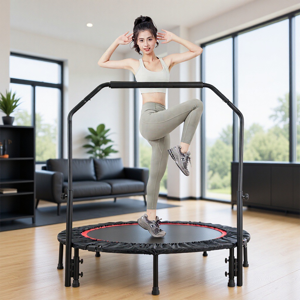 Household Small Baby Trampoline, Children's Trampoline, Indoor Adult Sports Fitness Trampoline, Foldable Silent Trampoline