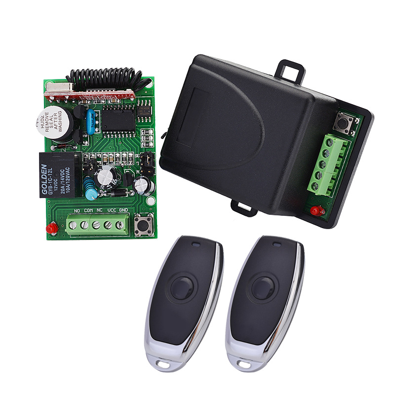 DC12V24V单路无线遥控接收器 点动自锁互锁门禁开关无线接收器