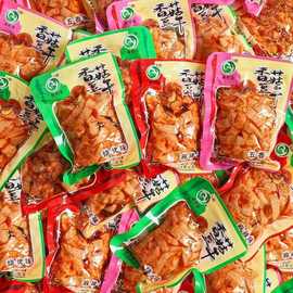 香菇豆干豆腐干即食办公室休闲辣条小吃解馋小包装零食品整箱批发