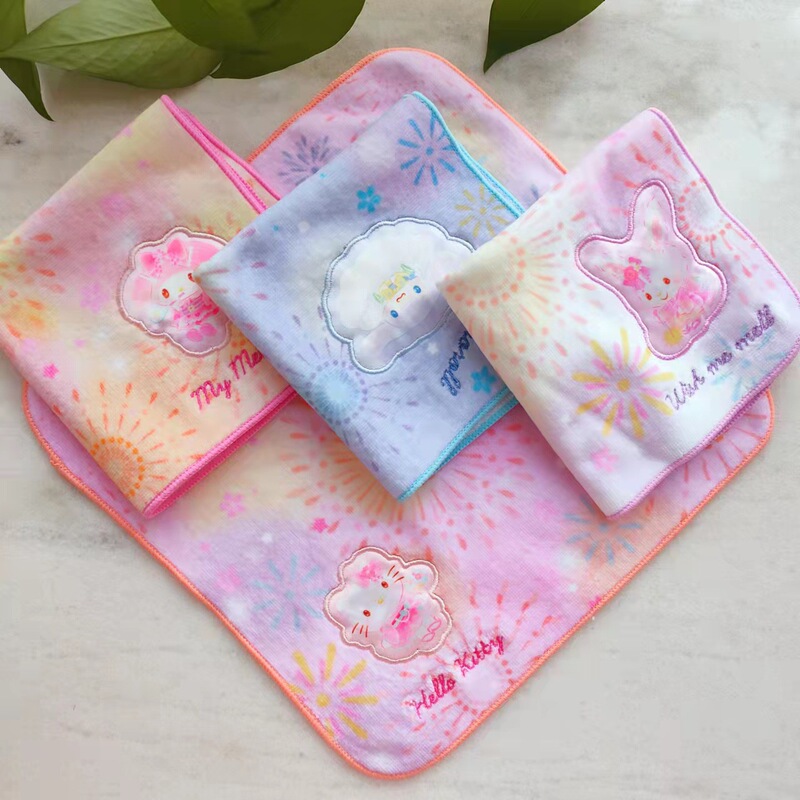 Exported to Japan for Foreign Trade: Sanrio Digital Printed Small Square Towels, Handkerchiefs, Children's Towels, and Daily Hand Towels