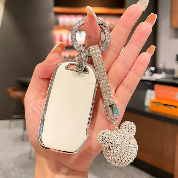 Kia D model [milk white] with silver diamond ring + full diamond MK