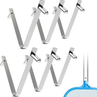 Swimming Pool Butterfly Stainless Steel V Clip Pool Clips for Skimmer Net,Rake Leaf Machine,Pool Supplies