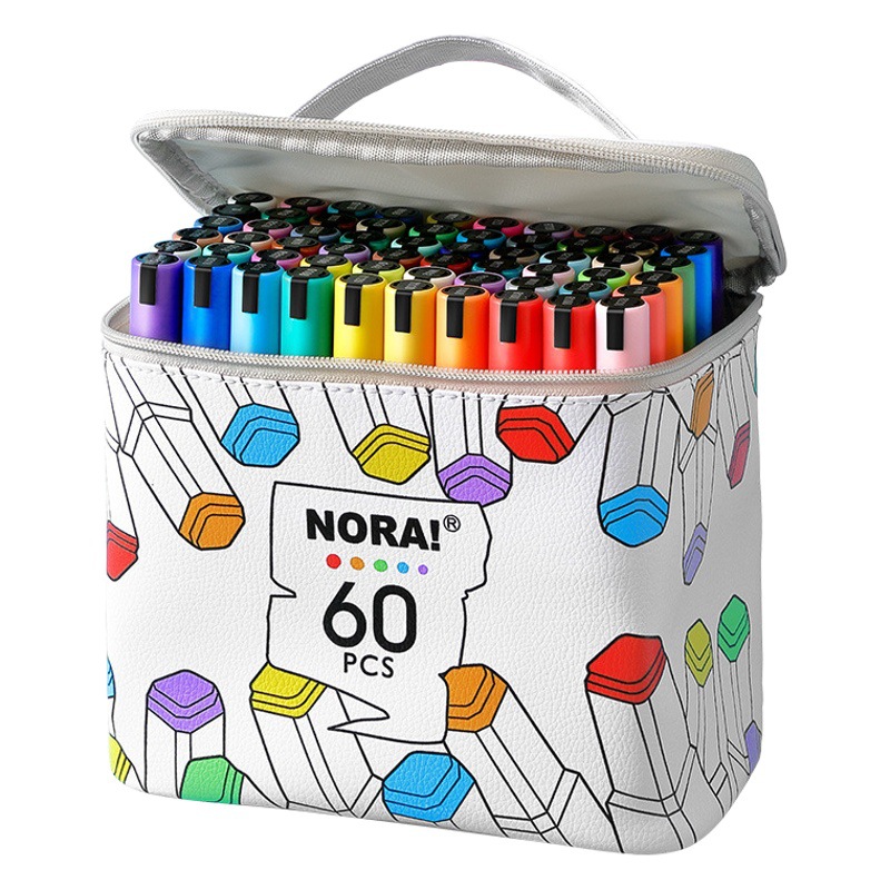 Juego de Marcadores Acrílicos Noya, Resina Transparente, Punta Redonda, Tipo Pincel de Acuarela, Punta de Presión, Pincel para Estudiantes