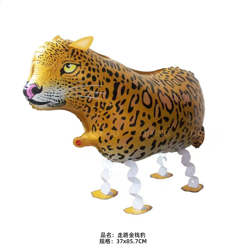 Transfronterizo mascotas caminando globo fiesta de cumpleaños arreglo de película de aluminio globo caminando globo de papel de aluminio