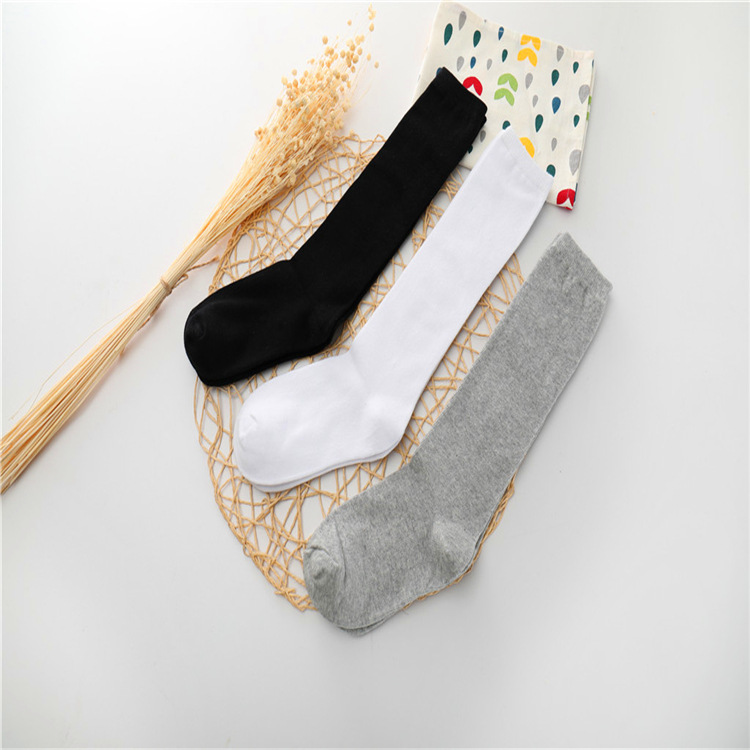 White children's socks long tube white socks children's socks cotton children's socks manufacturers wholesale independent packaging