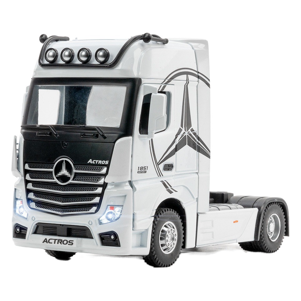 Modelo de coche de aleación Hengteng 1:24 Camión de arrastre Big Ben con sonido y luz, modelo de coche de juguete, decoración coleccionable