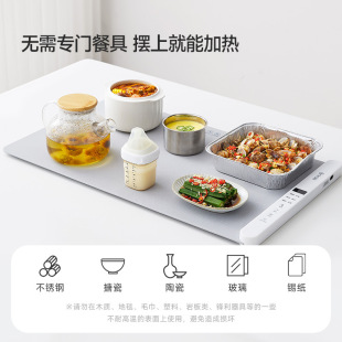 Ankale Warm Cutting Board Hot Dishes Artifact Silicone J Scroll Folding Household Intelligent Constant Temperature Warm Insulation Cutting Board